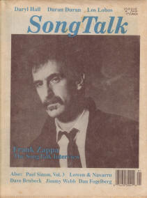 Frank Zappa in SongTalk magazine