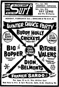 Surf advertisement- Buddy Holly