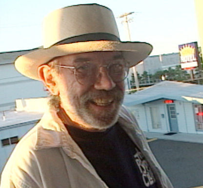 Jim Manolides in Seaside, Oregon 1999 / photo by Eric Predoehl & Jesse Block © LouieLouie.net